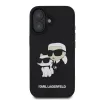 Karl Lagerfeld 3D Rubber Karl és Choupette tok iPhone 16 Plus fekete - 0. kép