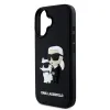 Karl Lagerfeld 3D Rubber Karl és Choupette tok iPhone 16 Plus fekete - 2. kép