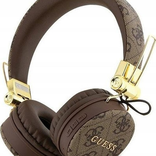 Guess PU Bőr 4G Fém Logós Vezeték Nélküli Fejhallgató Barna