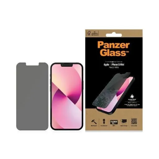 PanzerGlass Standard Super+ antibakteriális betekintésvédő edzett üvegfólia iPhone 13 minihez