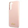 Guess GUHCS22MLSLMGPP S22+ S906 pink/pink hardcase Silicone Script Metal Logo tok - 4. kép