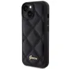 Guess Quilted Metal Logo tok iPhone 15 - fekete - 0. kép