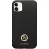 Guess GUHCN614DGPK tok iPhone 11 / Xr - Fekete Szilikon Logó Strassz 4G - 1. kép