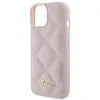 Guess Quilted Metal Logo tok iPhone 15 - rózsaszín - 4. kép