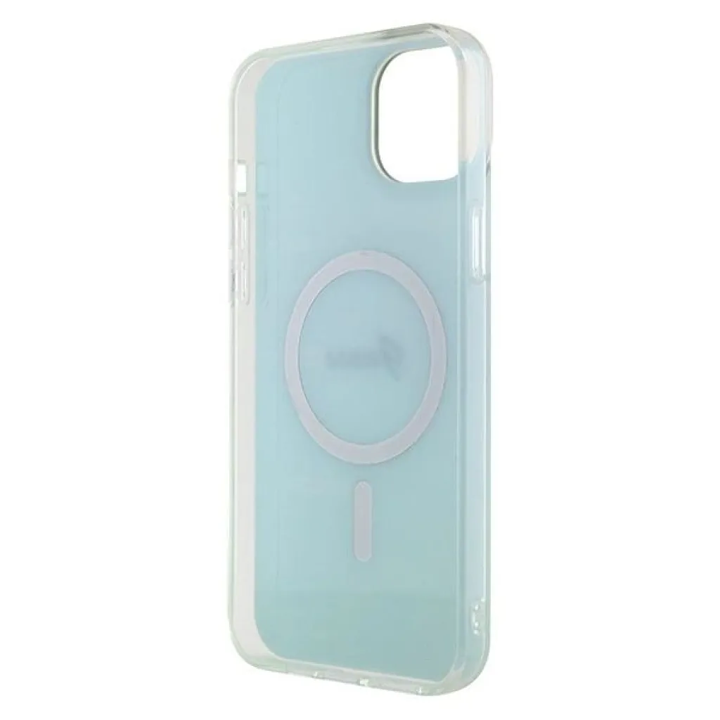 Guess GUHMP15MHITSQ iPhone 15 Plus 6.7" türkiz/türkiz telefontok IML Iridescent MagSafe tok - 7