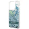 Guess Flower Liquid Glitter tok iPhone 14 Pro Max - zöld - 4. kép