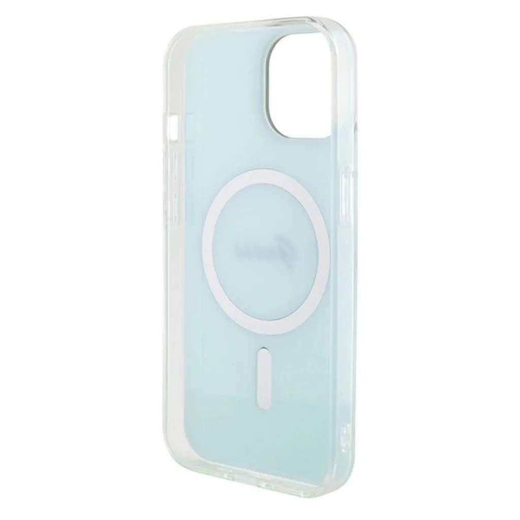 Guess GUHMP15SHITSQ iPhone 15 6.1" Türkiz/Türkiz keménytok IML Iridescent MagSafe tok - 7