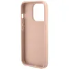 Guess GUHCP15XPCRTHCP iPhone 15 Pro Max pink/pink keménytok Croco Triangle Metal Logo - 3. kép