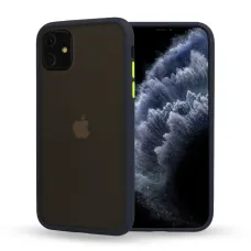 Vennus Button Matt Bumper tok iPhone 11 Pro sötétkék