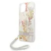 Guess GUOHCP14MHFLSU iPhone 14 Plus 6.7 lila / lila kemény tok Flower Strap tok - 3. kép