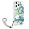 Guess GUHCP13LHFLSN iPhone 13 Pro zöld/zöld keménytok Flower Strap tok - 2. kép