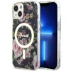 Guess Flower MagSafe tok iPhone 14-hez - fekete thumbnail