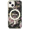 Guess Flower MagSafe tok iPhone 14-hez - fekete - 1. kép