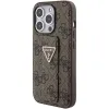 Guess Grip Stand 4G Triangle Strass tok iPhone 15 Pro - barna - 1. kép