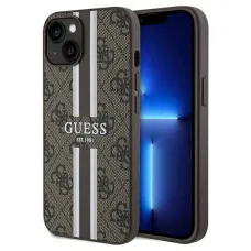 Guess 4G Printed Stripes MagSafe tok iPhone 15/14/13 - barna