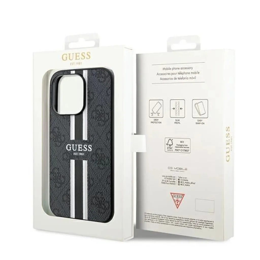 Guess 4G Printed Stripes MagSafe tok iPhone 15 Pro Max - fekete - 8