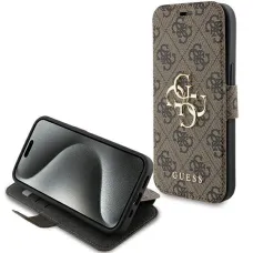 Guess 4G Metal Logo tok iPhone 15 / 14 / 13 - barna