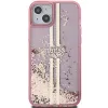 Guess Liquid Glitter Gold Stripes tok iPhone 15 Plus / 14 Plus - rózsaszín - 1. kép