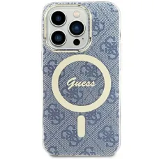 Guess IML 4G MagSafe tok iPhone 15 / 14 / 13 - kék