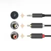 Ugreen AV102 10513 kábel 3,5 mm-es mini jack (apa) / 2RCA (apa) 5 m - szürke - 4. kép