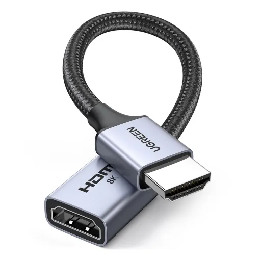 Ugreen HD165 HDMI (férfi) / HDMI (női) 8K Kábel 0.15m - szürke