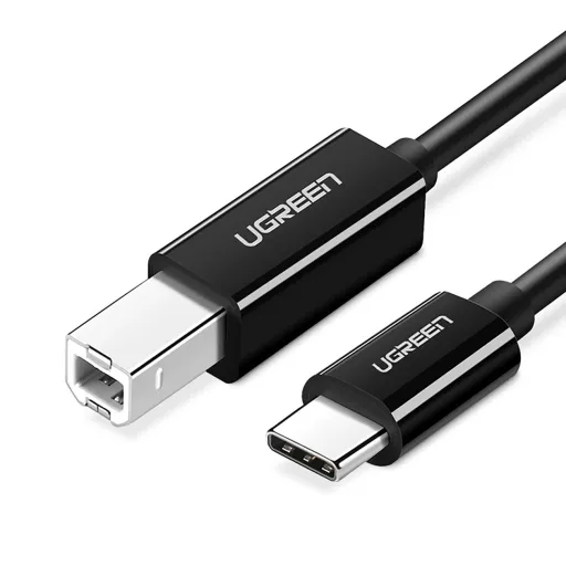 Ugreen US370 45034 nyomtatókábel USB-C / USB-B csatlakozóval 1m - fekete