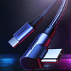 Ugreen US334 70643 USB-C (szögletes) / USB-C (egyenes) kábel 100W PD 1m - fekete - 0. kép