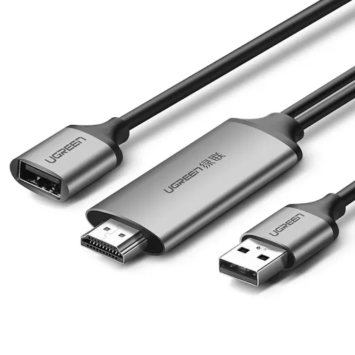 Ugreen CM151 50291 USB-A (női) - HDMI adapter USB-A tápcsatlakozóval (férfi) 1,5m - szürke