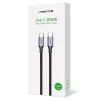 Ugreen US316 70428 USB-C - USB-C PD QC FCP kábel 100W 5A 480Mb/s 1.5m - szürke - 0. kép