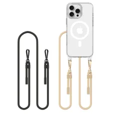 TECH-PROTECT FLEXAIR CHAIN MAGSAFE IPHONE 16 PRO MAX FEKETE ÉS TAUPÉ TOK