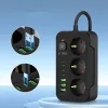 Tech-protect Pc3x6 Hálózati Elosztó 3 Usb & 3 Type-c & 3 Aljzat 200cm Fekete - 1. kép
