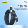 Foneng Cable XS03 - Type C to Type C - PD 240W 2 méter fekete - 0. kép