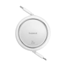 Baseus Free2Pull visszahúzható USB-C / Lightning kábel 20W 1m - fehér