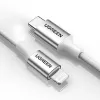 Ugreen US304 70523 USB-C / Lightning MFi kábel 1m - ezüst - 1. kép