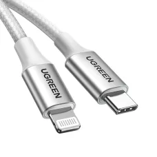 Ugreen US304 70523 USB-C / Lightning MFi kábel 1m - ezüst