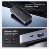 Ugreen CM662 USB 3.0 switch 2-in-4 switch + 2x USB-A kábel - fekete - 2. kép