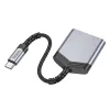 HOCO adapter AUX 2in1 Type C to Type C / Jack 3,5 mm 27W LS39 szürke - 2. kép