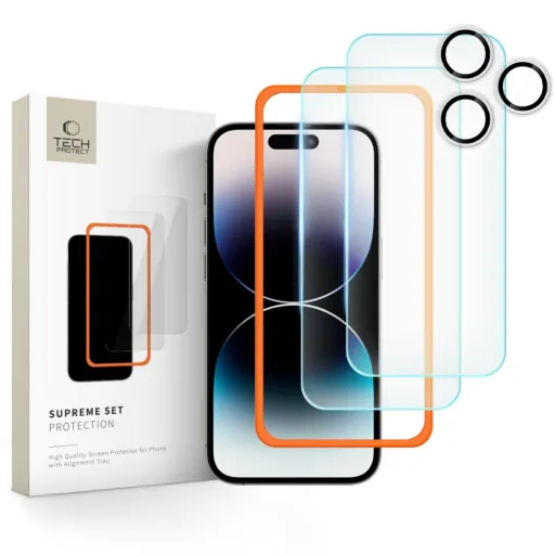 Tech-Protect Supreme szett 3-csomag iPhone 16 Pro Max üvegfólia