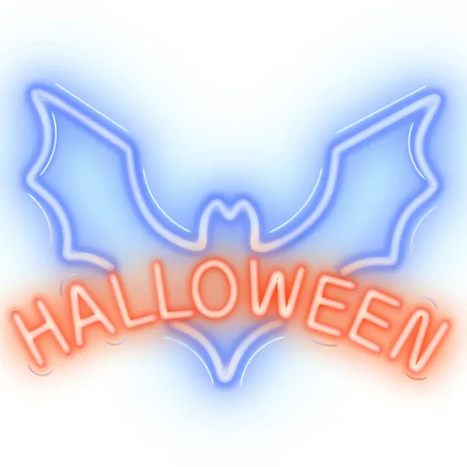 Neon PLEXI LED HALLOWEEN kék piros NNE17 Neolia