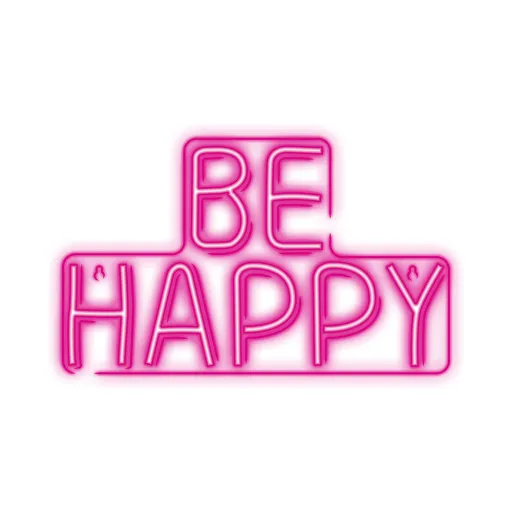 Neon PLEXI LED BE HAPPY pink NNE10 Neolia LED Világítás