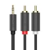 Ugreen AV102 10511 kábel 3.5 mm mini jack (male) / 2RCA (male) 1.5m - szürke - 0. kép