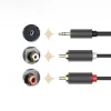 Ugreen AV102 10511 kábel 3.5 mm mini jack (male) / 2RCA (male) 1.5m - szürke - 3. kép