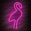 Neon LED Fény Flamingo Rózsaszín Denevér + USB FLNE18 Forever Light - 1. kép