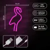 Neon LED Fény Flamingo Rózsaszín Denevér + USB FLNE18 Forever Light - 3. kép