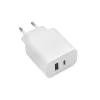 Maxlife MXTC-06 PD QC töltő 1x USB-C 1x USB-A 20W fehér - 1. kép