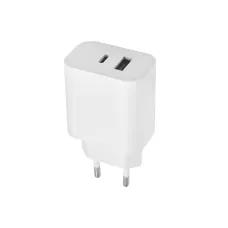 Maxlife MXTC-06 PD QC töltő 1x USB-C 1x USB-A 20W fehér