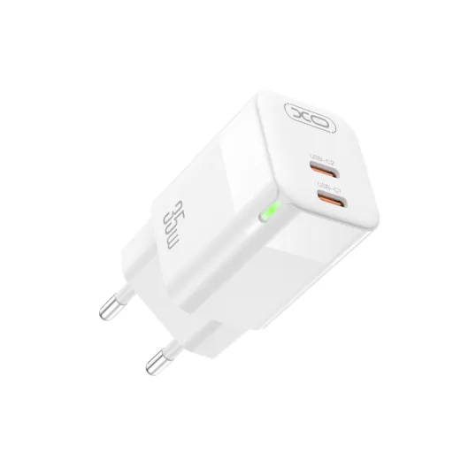 XO hálózati töltő CE07 PD 35W 2x USB-C fehér