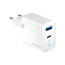 Forever TC-06-20AC PD QC töltő 1x USB-C 1x USB 20W fehér