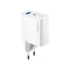 Forever TC-06-20AC PD QC töltő 1x USB-C 1x USB 20W fehér - 3. kép