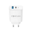 Forever TC-07-30AC PD QC töltő 1x USB-C 1x USB 30W fehér - 0. kép